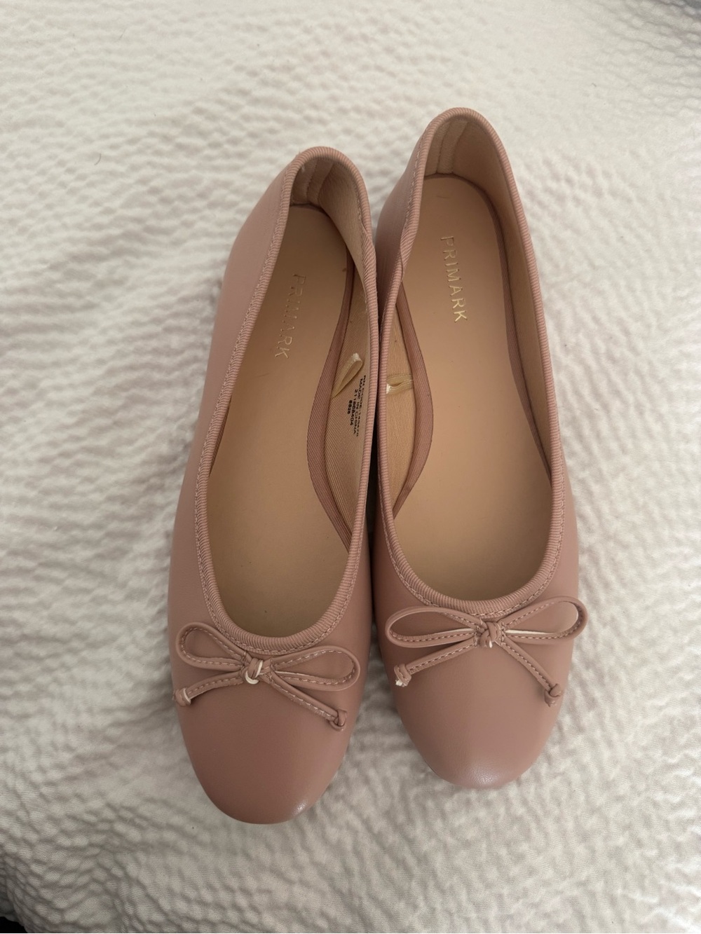 Primark Blush Pink Bow Ballet Flats
